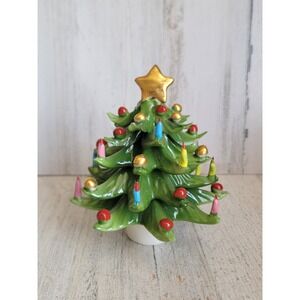 Vintage mini Xmas tree Cesar Capodimonte Porcelain home decor